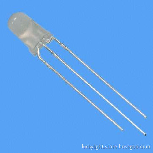 5mm Bi-color 3-pin LED Lamp, 590nm Yellow, 570nm Yellow Green